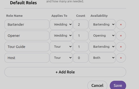VPParadise staff availability page